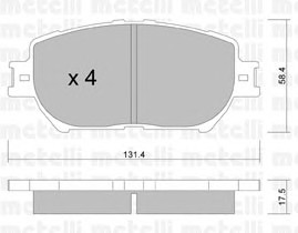 22-0751-0 METELLI Тормозные колодки