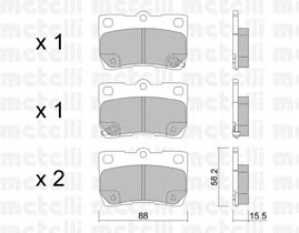 22-0761-0 METELLI Тормозные колодки