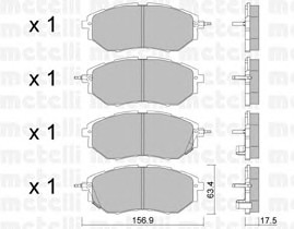 22-0763-0 METELLI Тормозные колодки