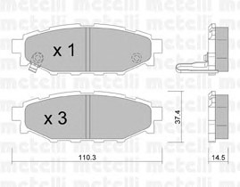 22-0764-0 METELLI Тормозные колодки