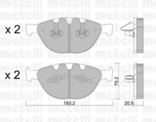 22-0772-0 METELLI Тормозные колодки