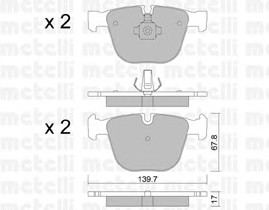 Тормозные колодки METELLI 22-0773-0