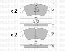 22-0775-0 METELLI Тормозные колодки