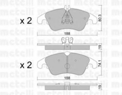 22-0775-2 METELLI Тормозные колодки