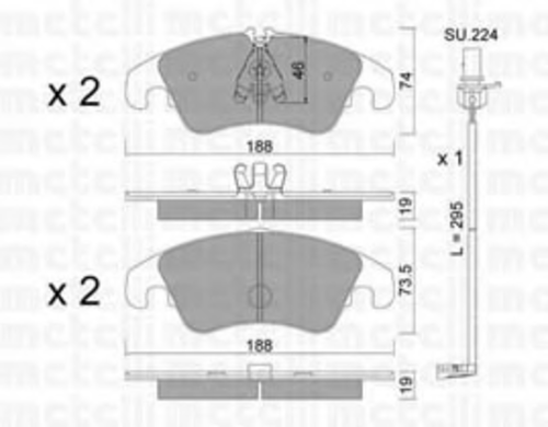 22-0775-4K METELLI Тормозные колодки