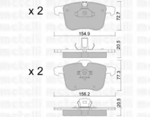 22-0813-0 METELLI Тормозные колодки