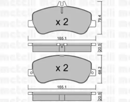 22-0825-0 METELLI Тормозные колодки