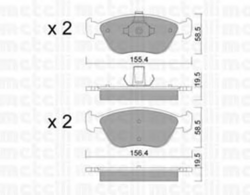 22-0832-0 METELLI Тормозные колодки