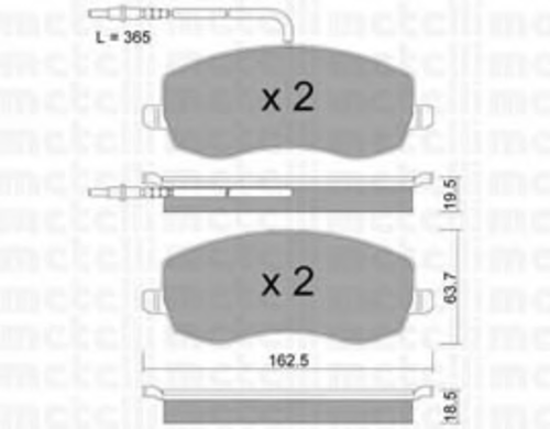 Тормозные колодки METELLI 22-0847-0