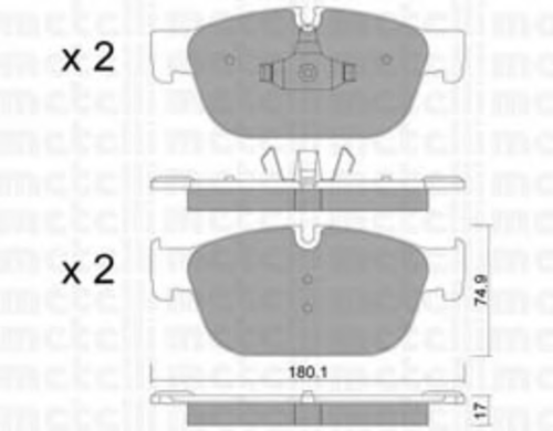 Тормозные колодки METELLI 22-0854-0