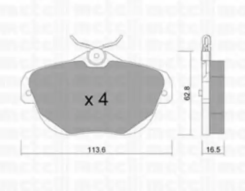 Тормозные колодки METELLI 22-0856-0