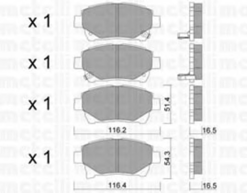 22-0877-0 METELLI Тормозные колодки