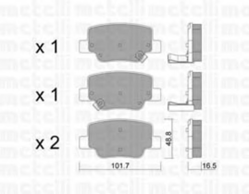 22-0880-0 METELLI Тормозные колодки