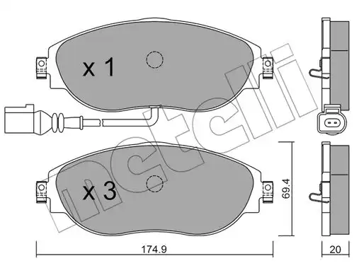 22-0952-0 METELLI Тормозные колодки