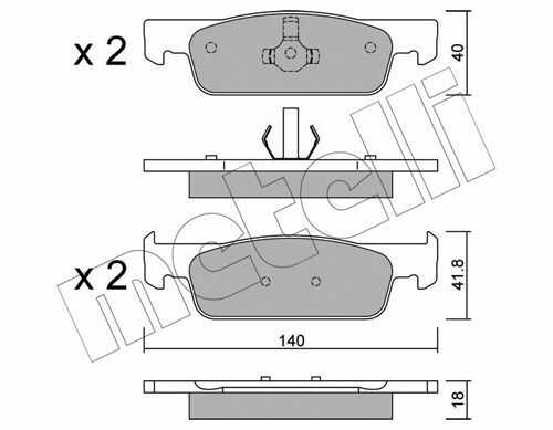 Тормозные колодки METELLI 22-0975-3