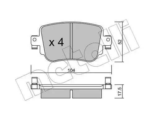 22-0980-0 METELLI Тормозные колодки