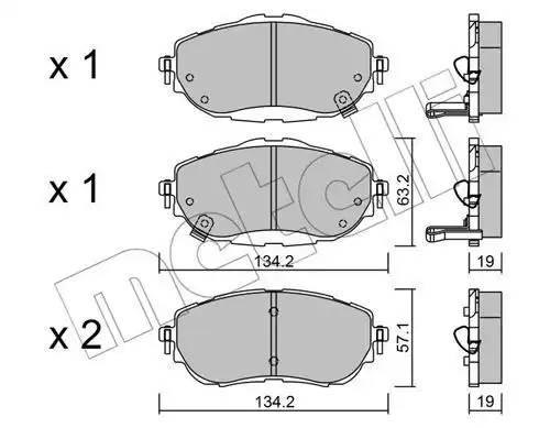 22-0998-0 METELLI Тормозные колодки