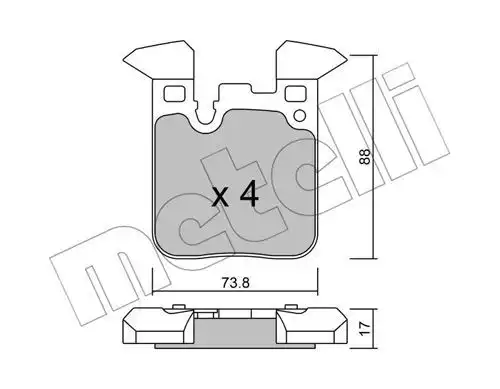Тормозные колодки METELLI 22-1016-0