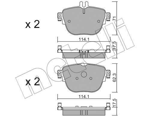 Тормозные колодки METELLI 22-1137-0