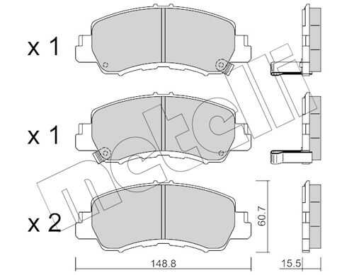 К-т дисков. тормоз. колодок METELLI 22-1239-0