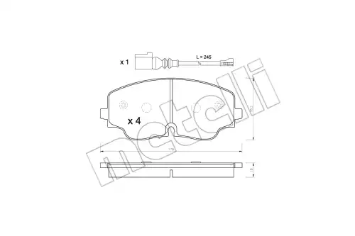 К-т дисков. тормоз. колодок METELLI 22-1316-0
