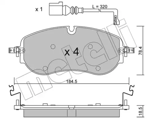 К-т дисков. тормоз. колодок METELLI 22-1320-0