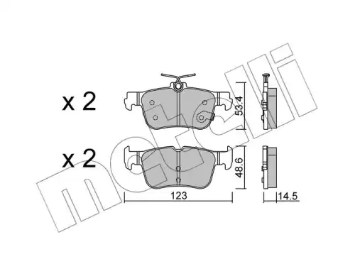 Комплект тормозных колодок дисковый тормоз