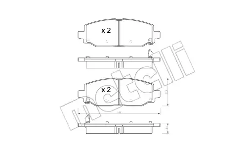 К-т дисков. тормоз. колодок METELLI 22-1335-0