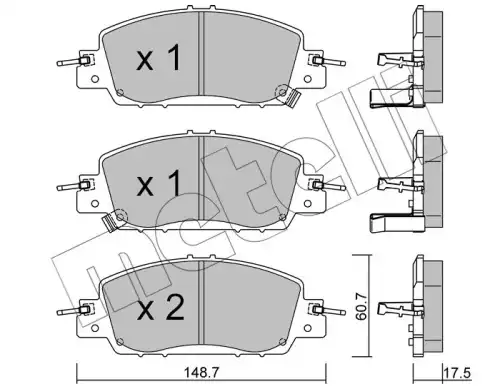 К-т дисков. тормоз. колодок METELLI 22-1362-0