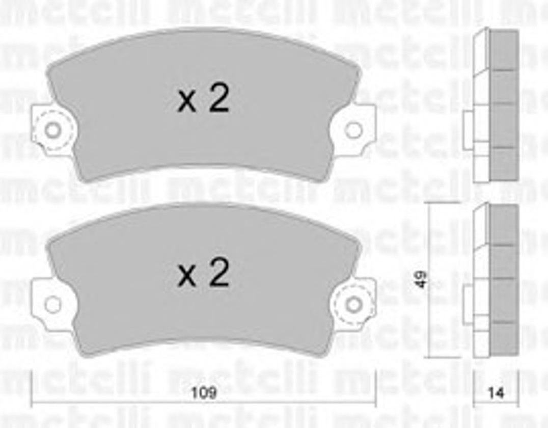 22-0005-1 METELLI Колодки тормозные дисковые