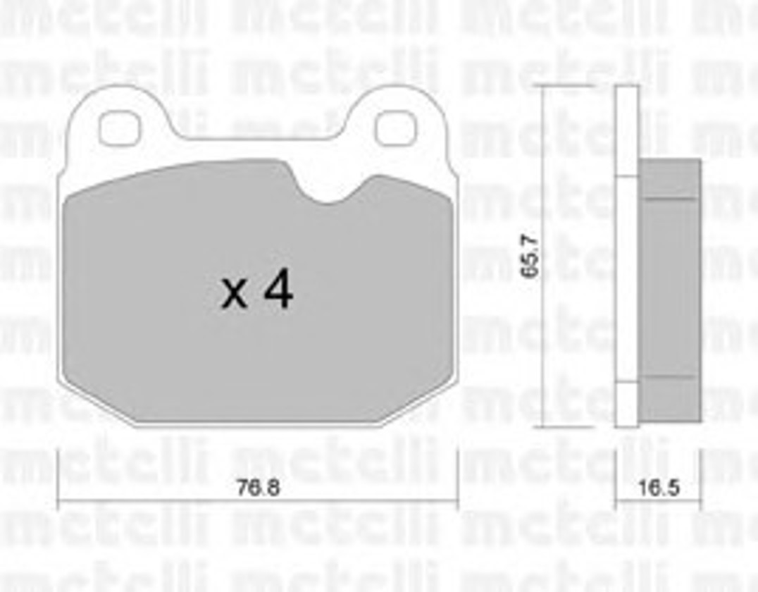 22-0013-1 METELLI Комплект тормозных колодок, дисковый тормоз