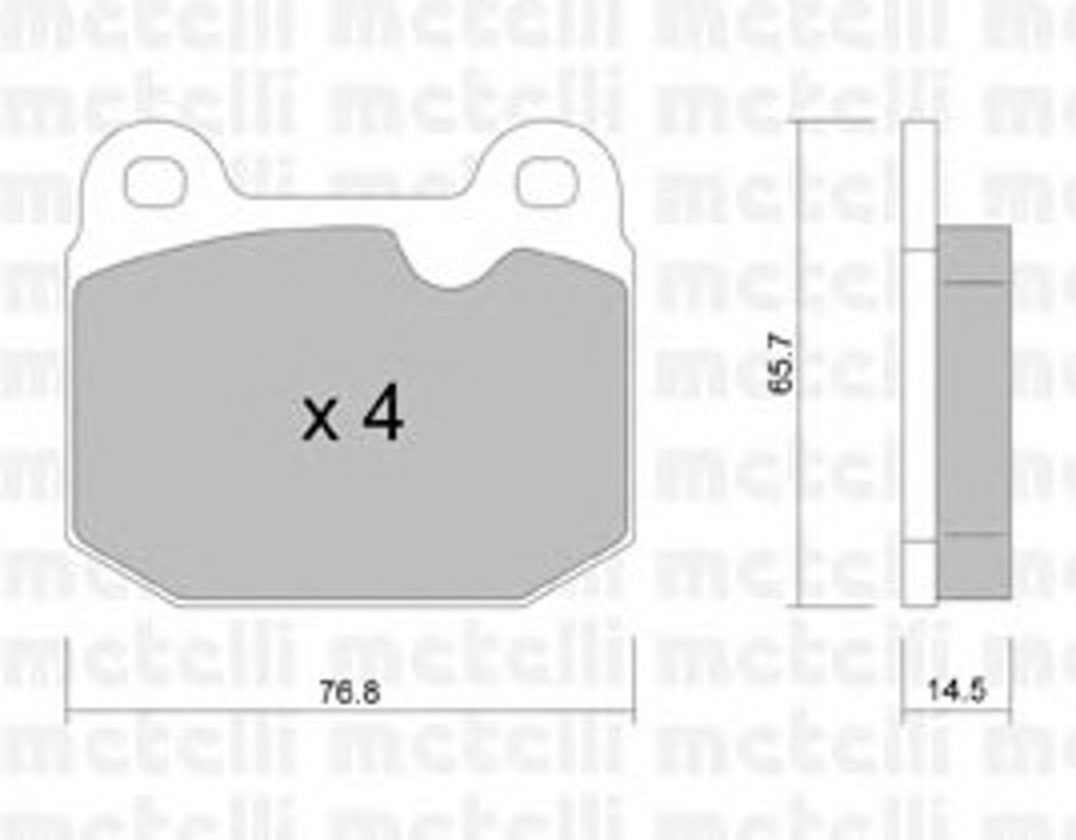 Колодки тормозные дисковые METELLI 22-0013-3
