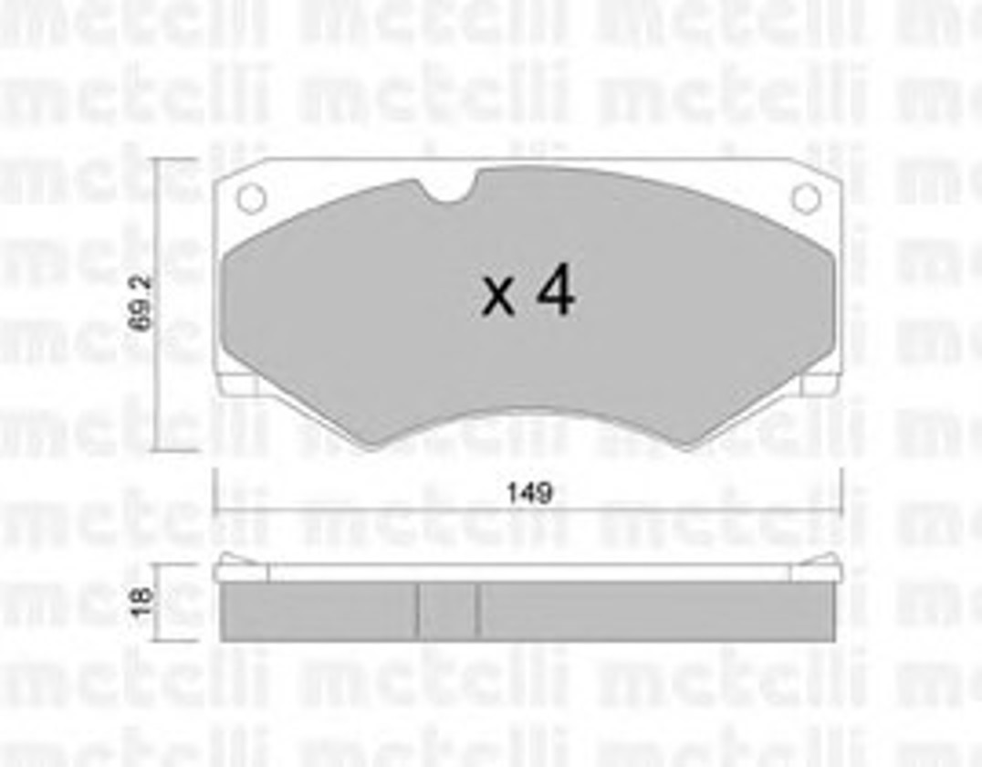 22-0014-4 METELLI Колодки тормозные