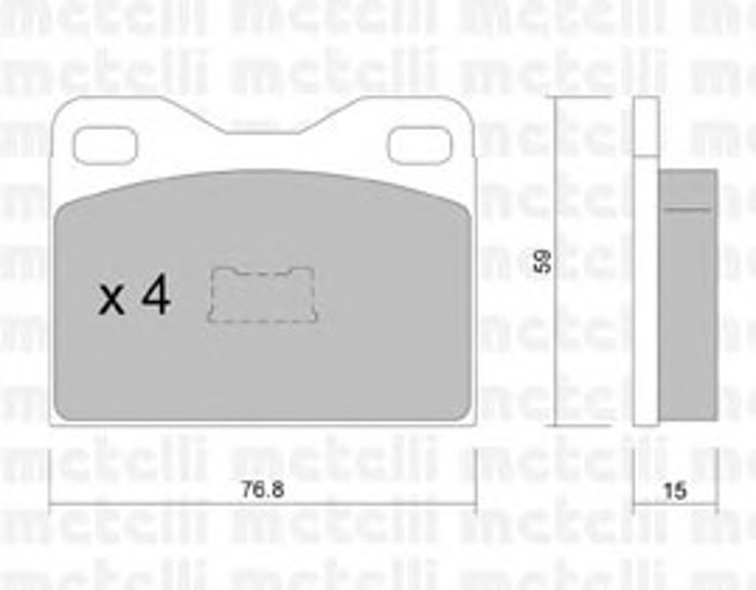 22-0015-0 METELLI Колодки тормозные дисковые