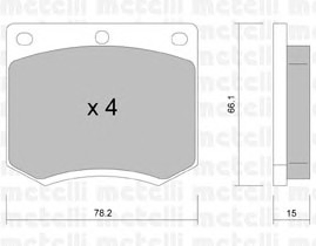 22-0023-0 METELLI Колодки тормозные дисковые