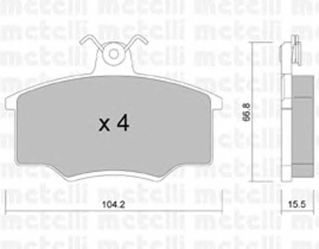 Комплект тормозных колодок дисковый тормоз METELLI 22-0024-1