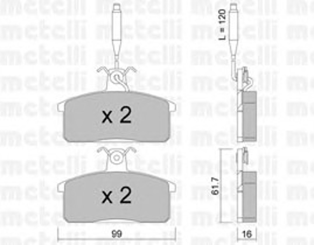 22-0026-3 METELLI Колодки тормозные дисковые