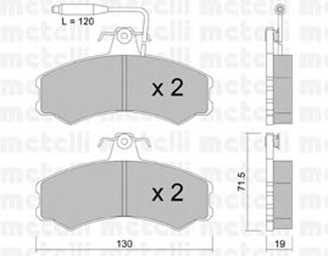 22-0031-0 METELLI Колодки тормозные дисковые