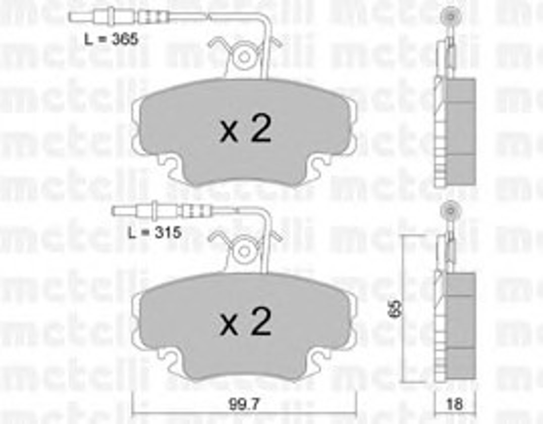 22-0032-1 METELLI Колодки тормозные дисковые