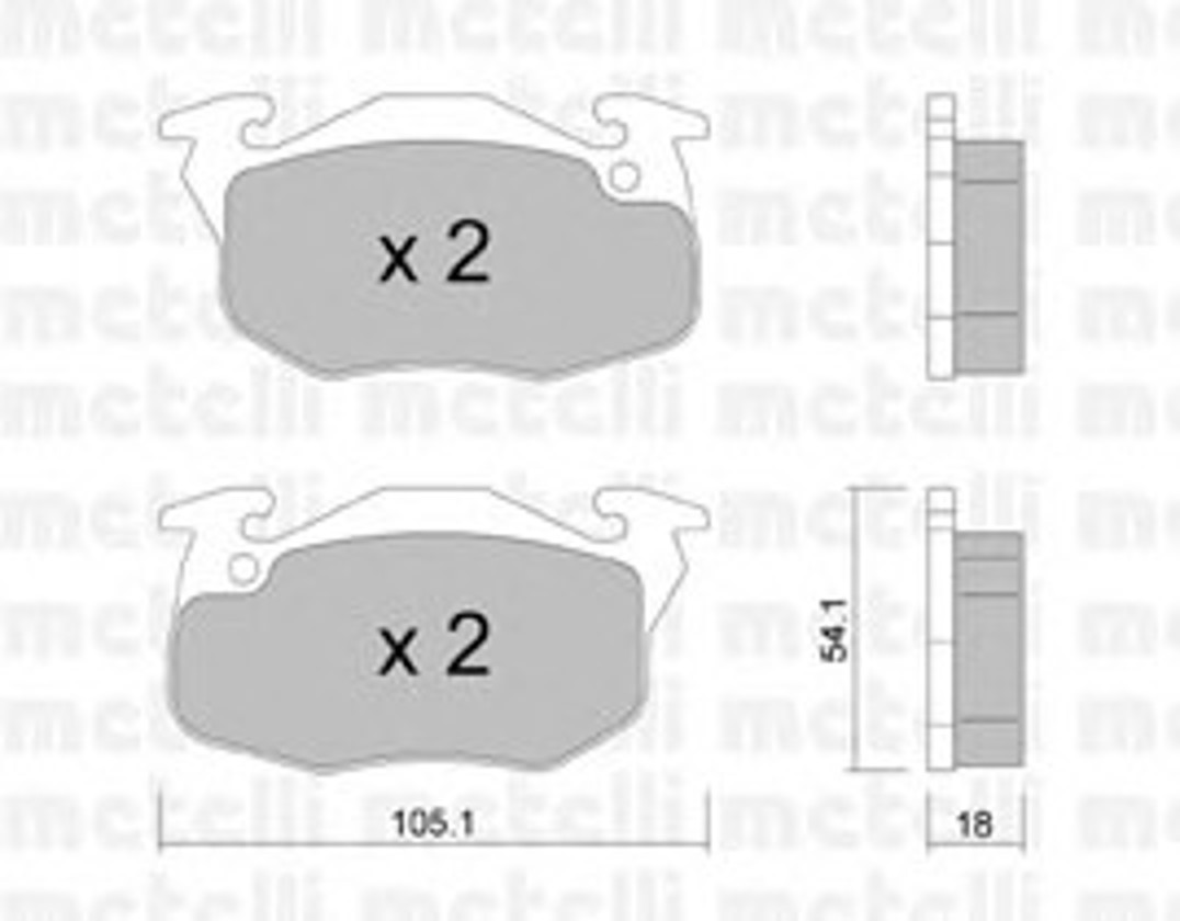 22-0037-5 METELLI Колодки тормозные дисковые