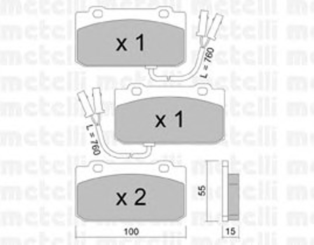 22-0040-1 METELLI Колодки тормозные дисковые