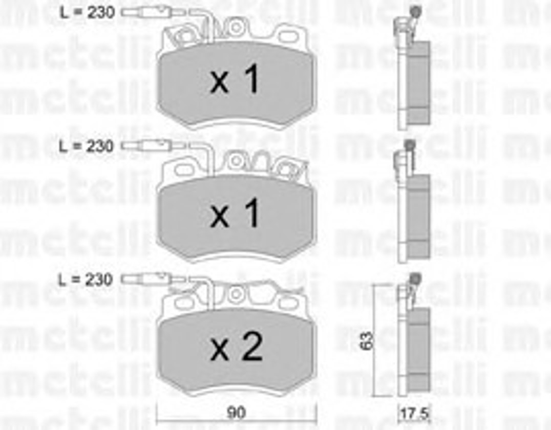 Колодки тормозные дисковые METELLI 22-0049-0