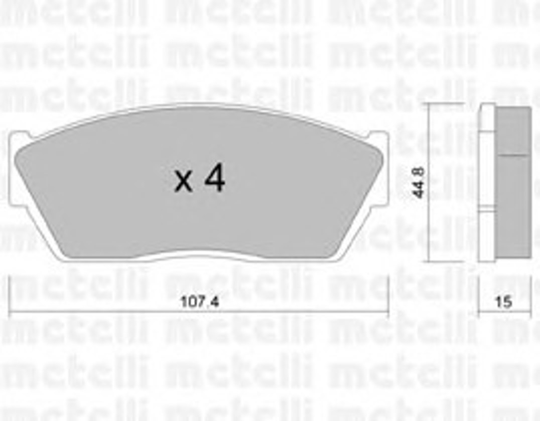 22-0054-0 METELLI Колодки тормозные дисковые