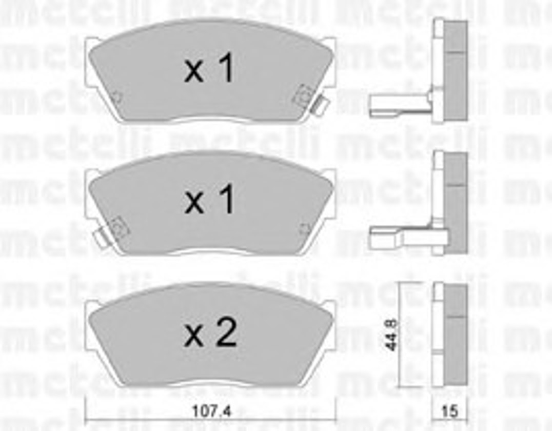 22-0054-2 METELLI Колодки тормозные дисковые