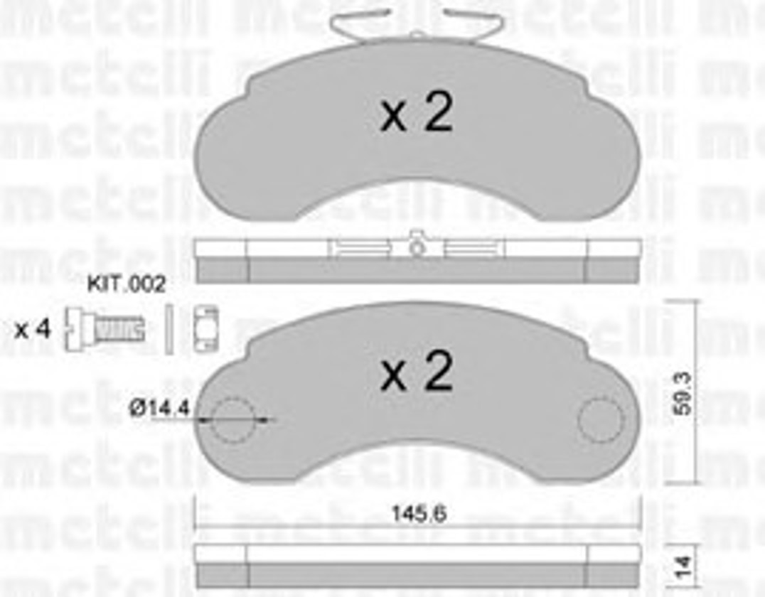 22-0055-1 METELLI Колодки тормозные дисковые