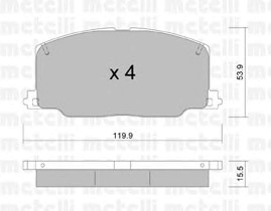 Колодки тормозные дисковые METELLI 22-0067-0