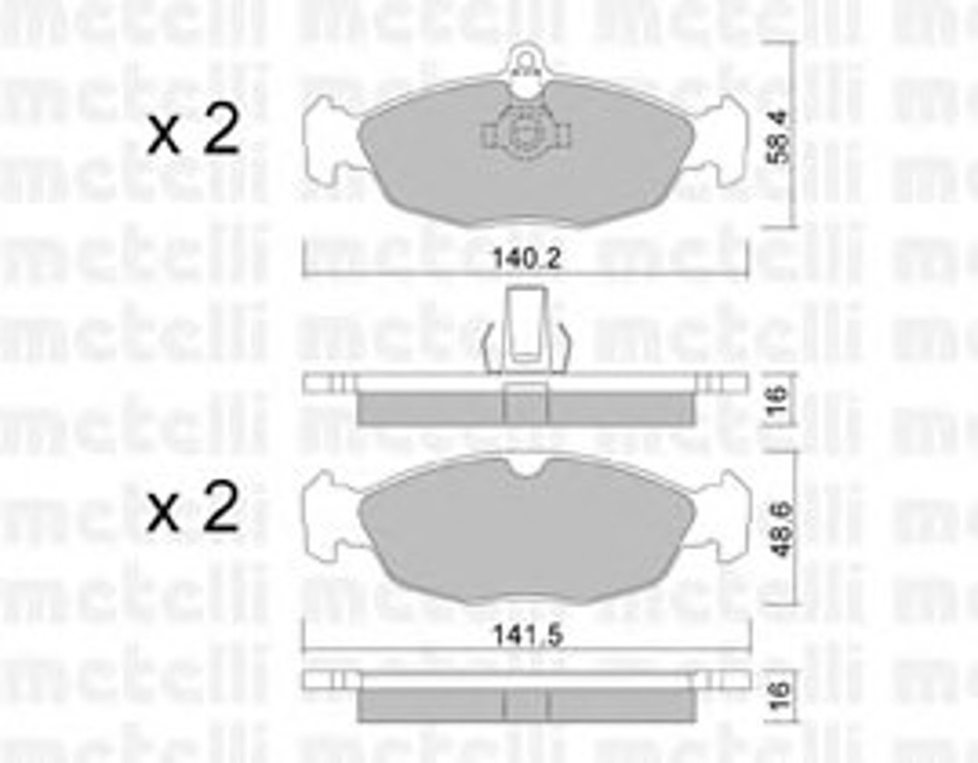 22-0077-1 METELLI Колодки тормозные дисковые