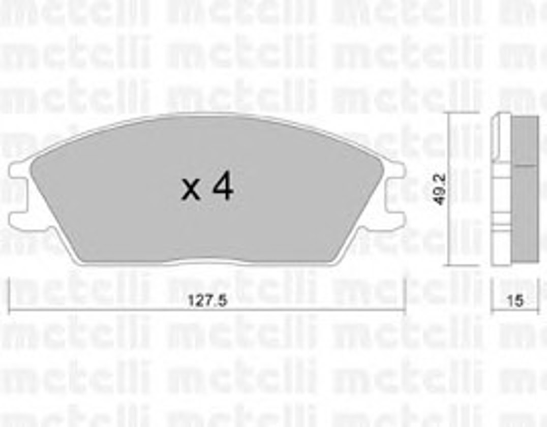 Колодки тормозные дисковые METELLI 22-0081-0