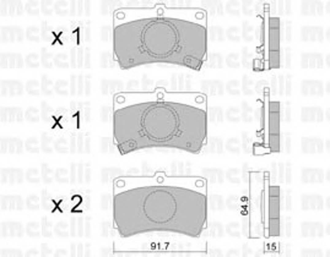 22-0103-0 METELLI Колодки тормозные дисковые