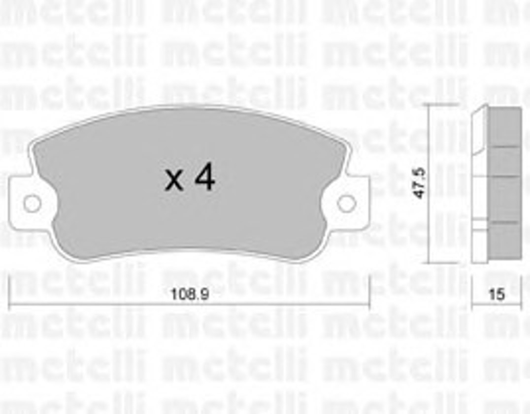 22-0104-0 METELLI Колодки тормозные дисковые